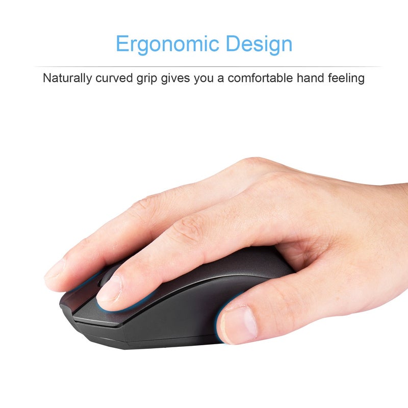 AURTEC Type C Wireless Mouse, AURTEC 2.4GHz USB-C Wireless Mice for Laptop and More USB-C Devices - Image 5